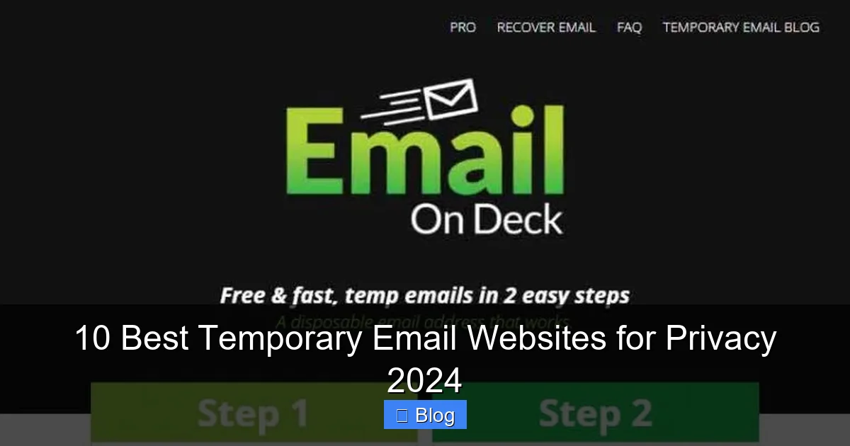 10 Best Temporary Email Websites for Privacy 2024