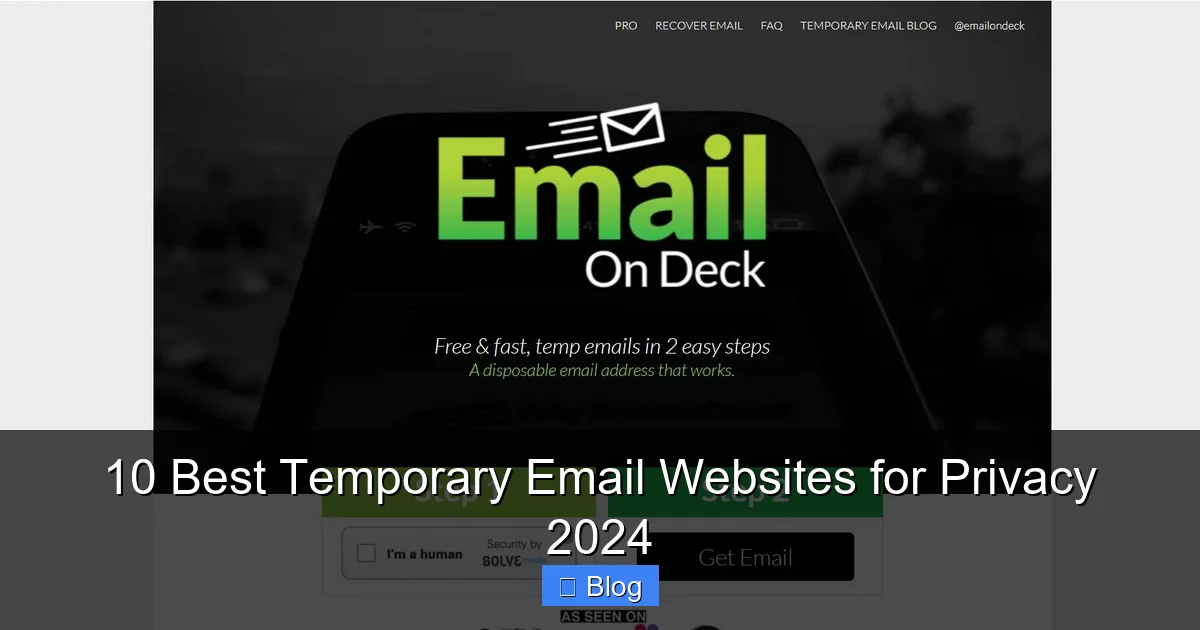 10 Best Temporary Email Websites for Privacy 2024