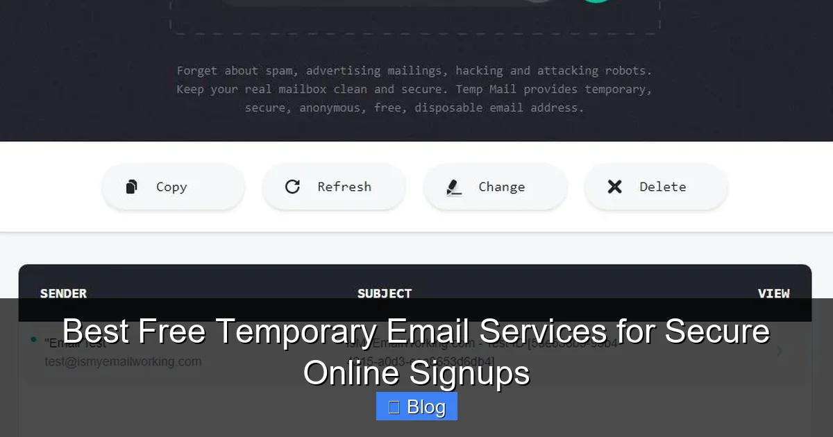 Best Free Temporary Email Services for Secure Online Signups