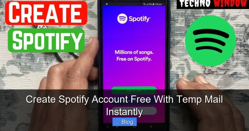 Create Spotify Account Free With Temp Mail Instantly