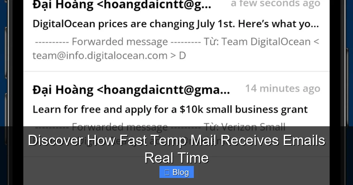 Discover How Fast Temp Mail Receives Emails Real Time