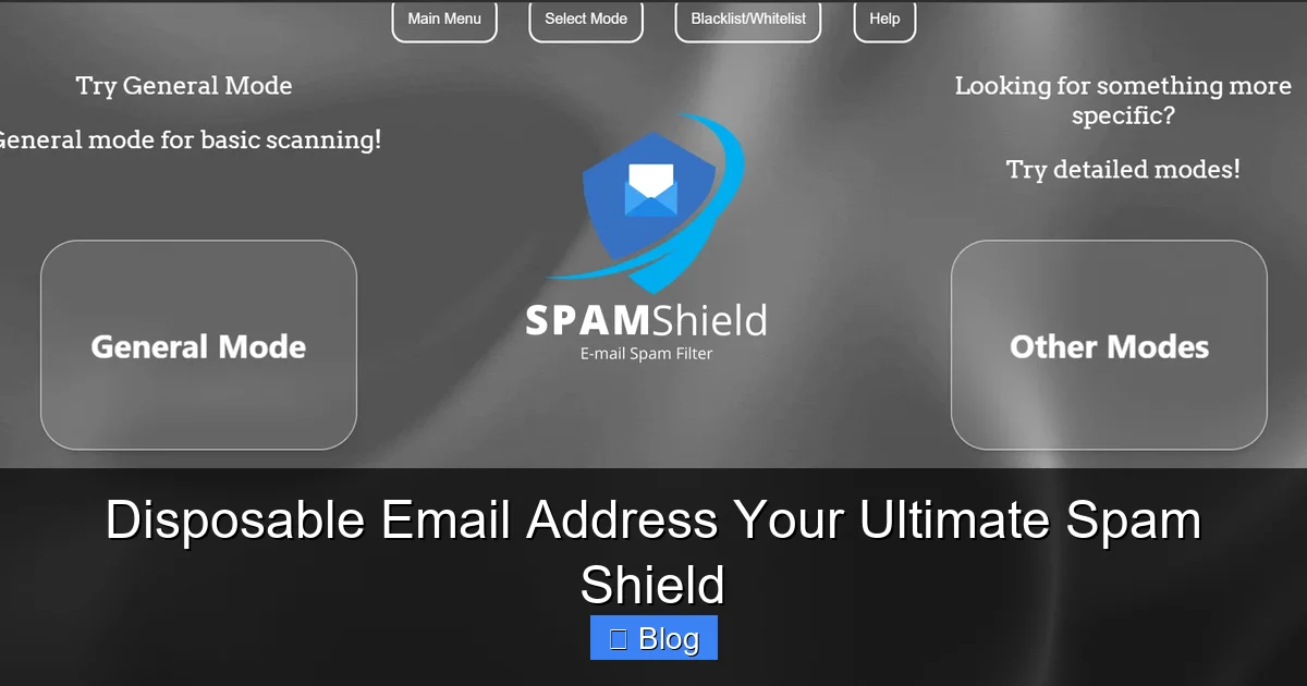 Disposable Email Address Your Ultimate Spam Shield