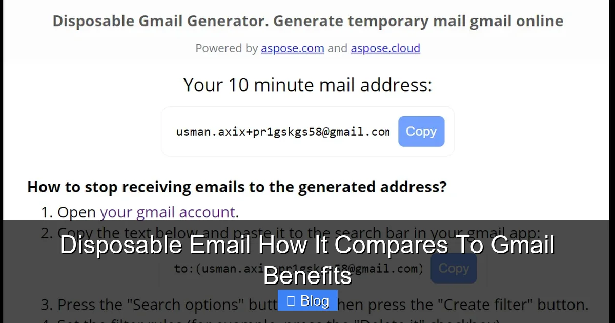 Disposable Email How It Compares To Gmail Benefits