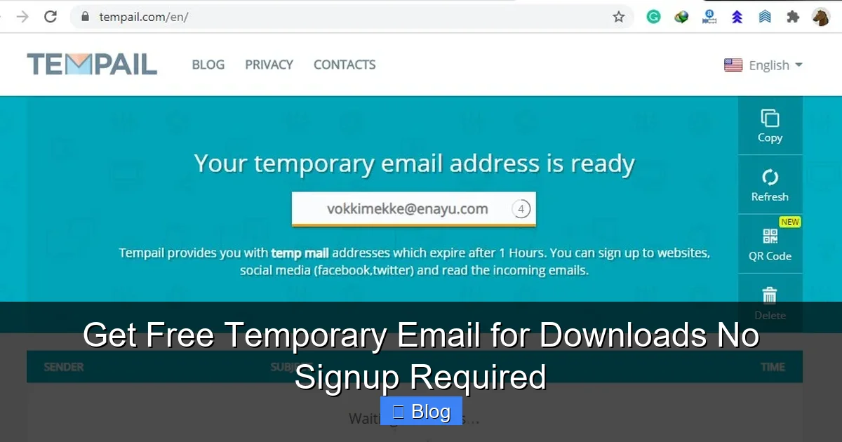 Get Free Temporary Email for Downloads No Signup Required