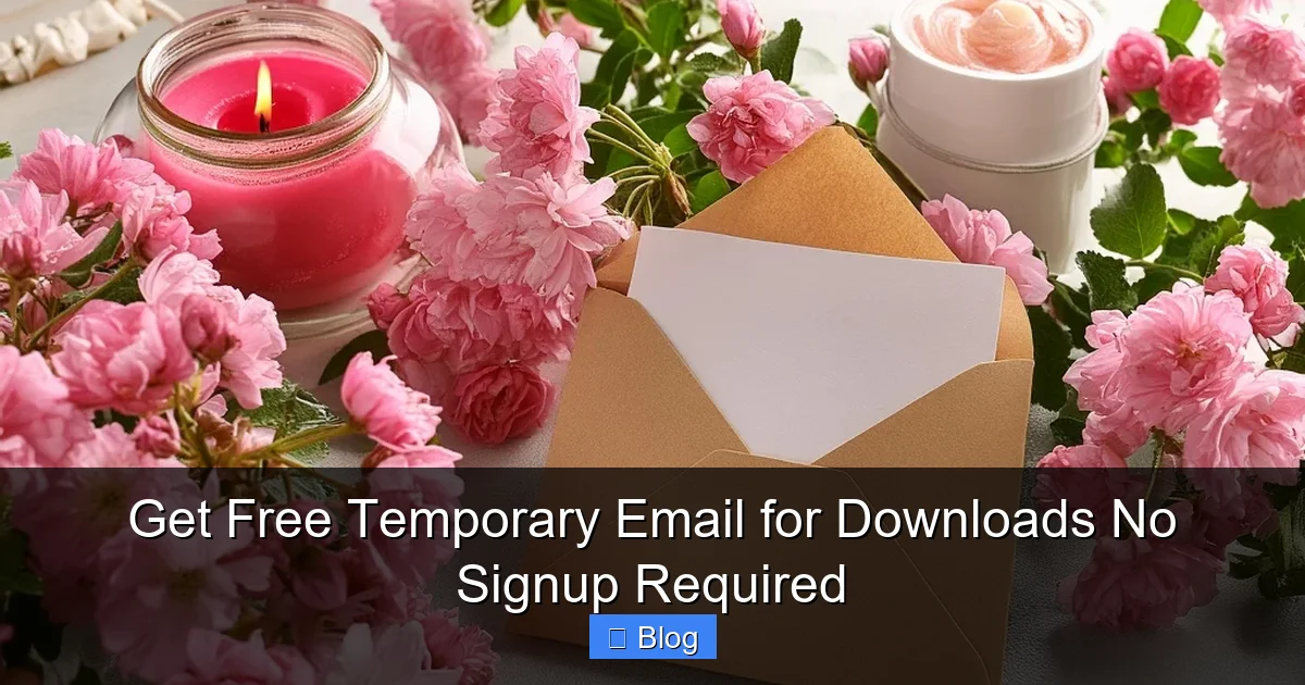 Get Free Temporary Email for Downloads No Signup Required