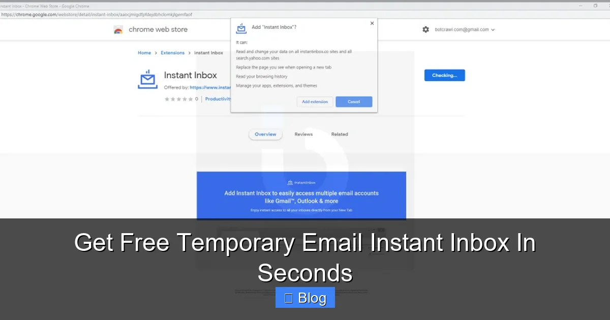 Get Free Temporary Email Instant Inbox In Seconds