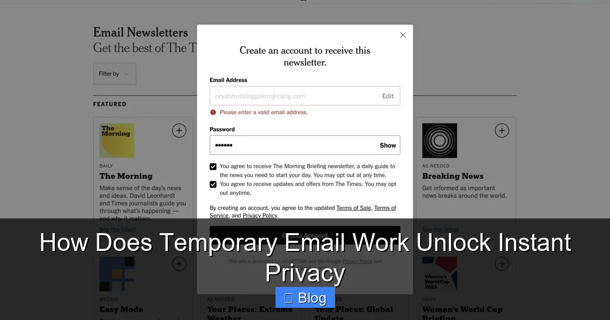 How Does Temporary Email Work Unlock Instant Privacy