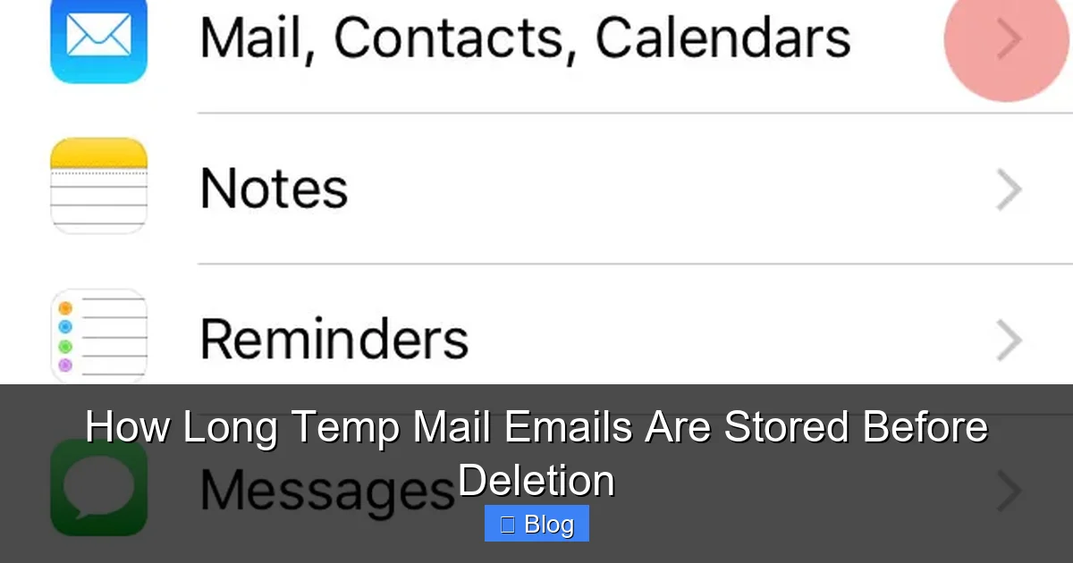 How Long Temp Mail Emails Are Stored Before Deletion