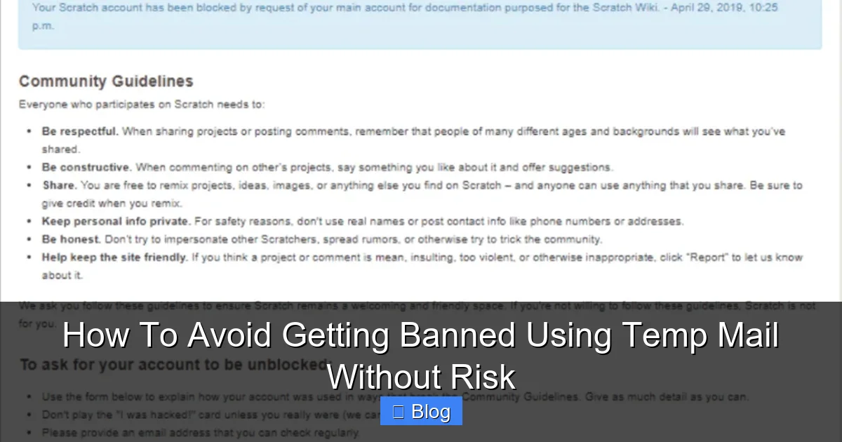 How To Avoid Getting Banned Using Temp Mail Without Risk