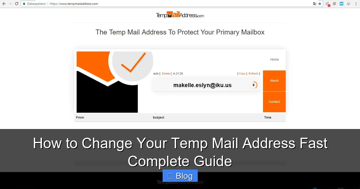 How to Change Your Temp Mail Address Fast Complete Guide