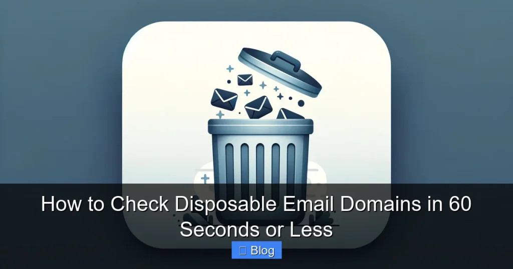 How to Check Disposable Email Domains in 60 Seconds or Less
