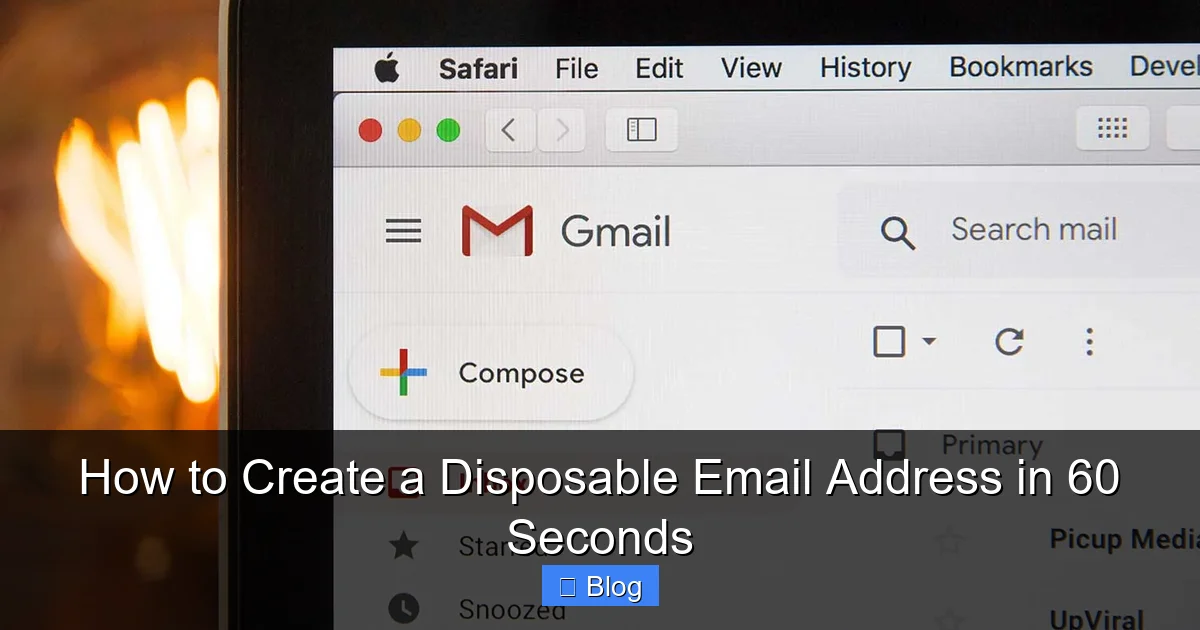 How to Create a Disposable Email Address in 60 Seconds