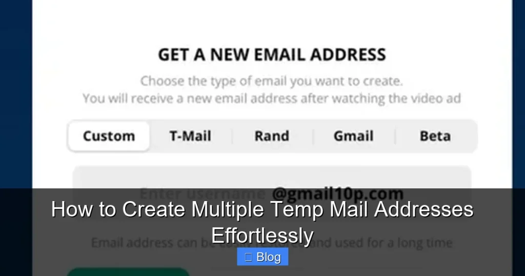 How to Create Multiple Temp Mail Addresses Effortlessly