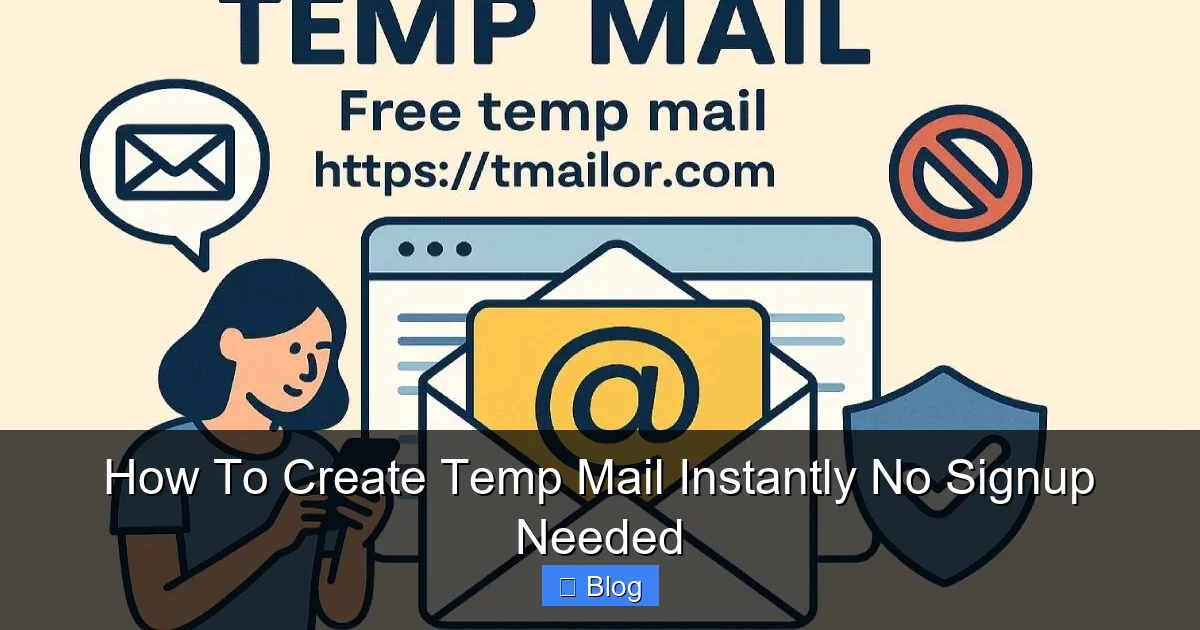 How To Create Temp Mail Instantly No Signup Needed