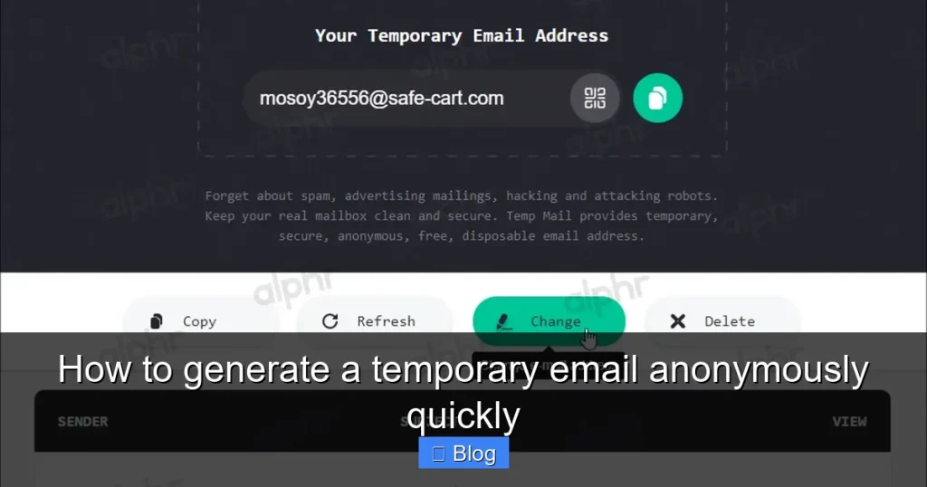 How to generate a temporary email anonymously quickly