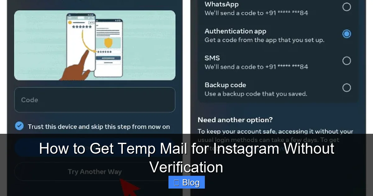 How to Get Temp Mail for Instagram Without Verification