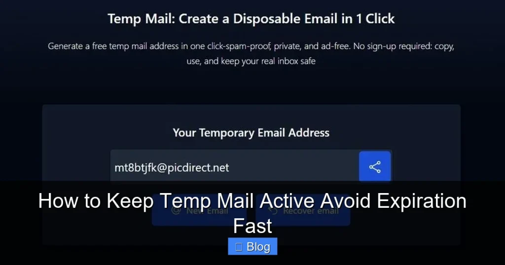 How to Keep Temp Mail Active Avoid Expiration Fast