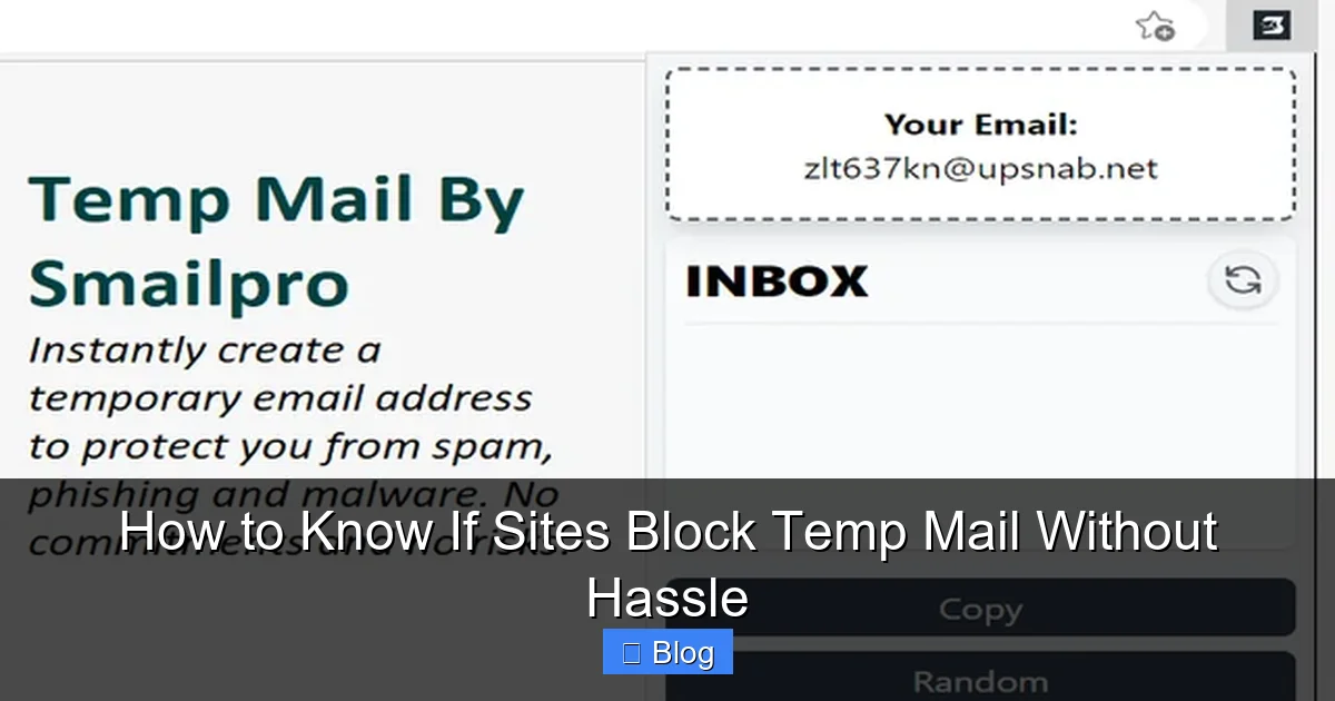 How to Know If Sites Block Temp Mail Without Hassle