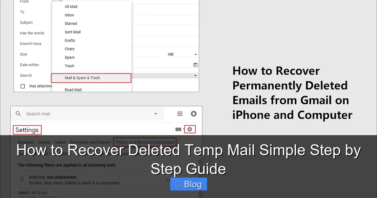 How to Recover Deleted Temp Mail Simple Step by Step Guide