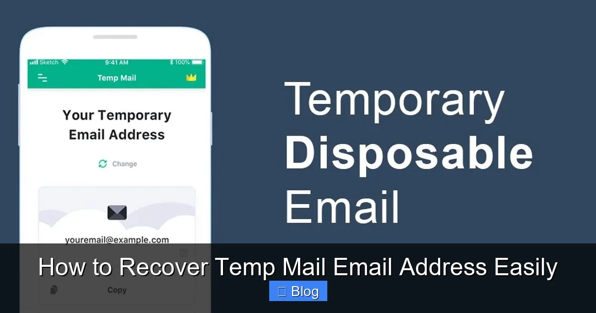 How to Recover Temp Mail Email Address Easily