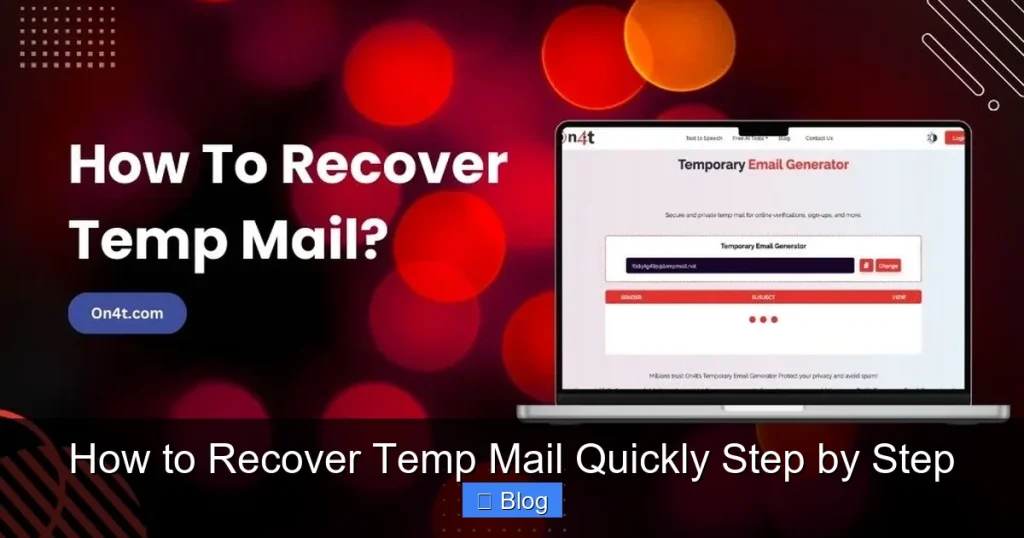 How to Recover Temp Mail Quickly Step by Step