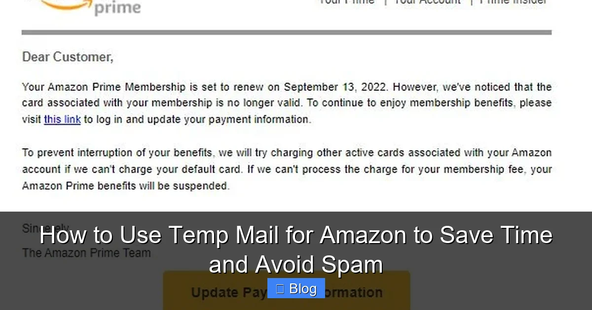 How to Use Temp Mail for Amazon to Save Time and Avoid Spam