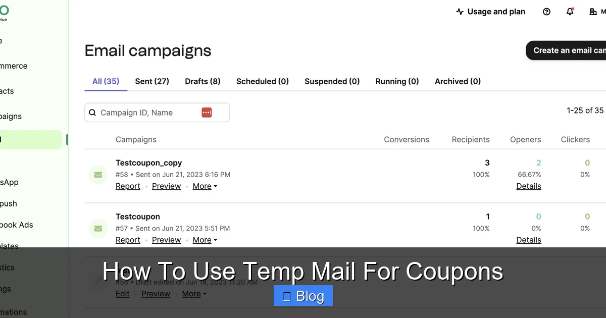 How To Use Temp Mail For Coupons