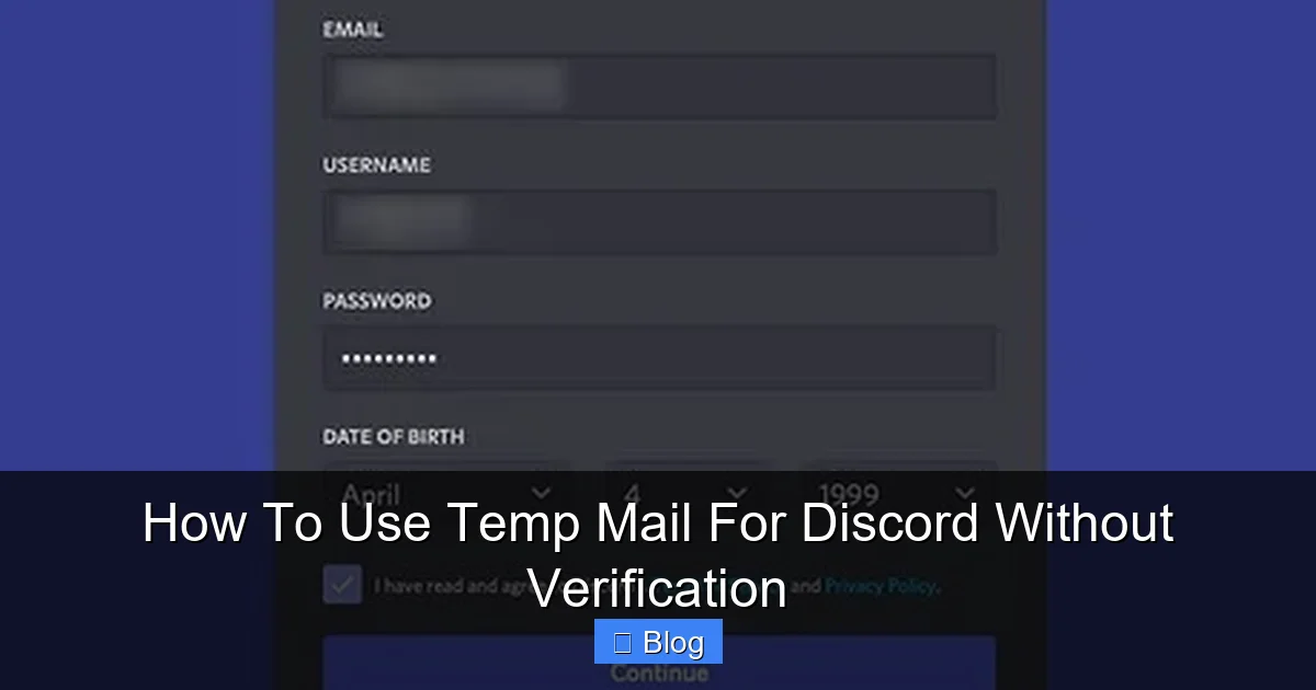 How To Use Temp Mail For Discord Without Verification
