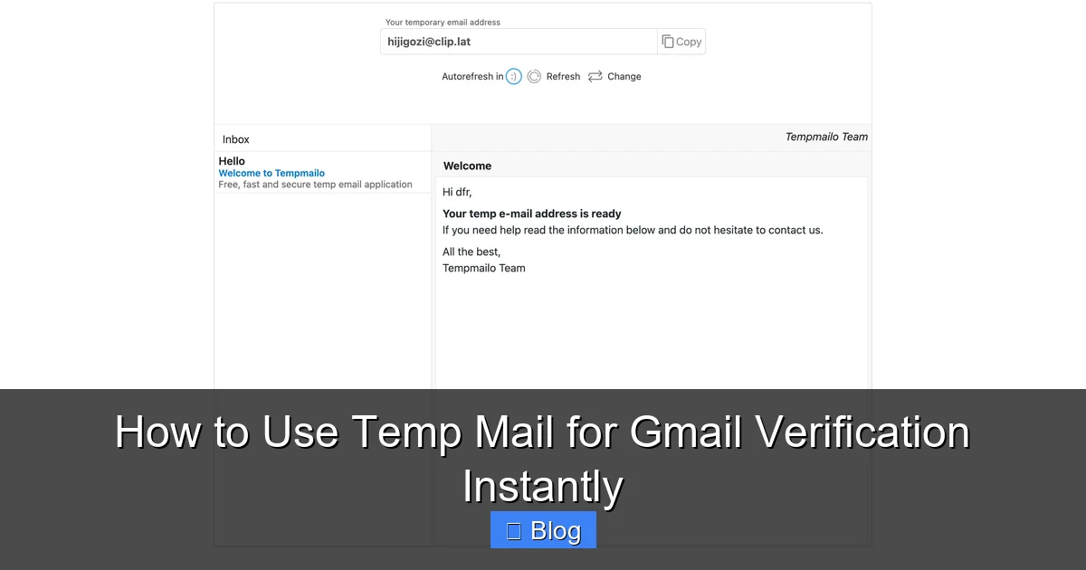 How to Use Temp Mail for Gmail Verification Instantly