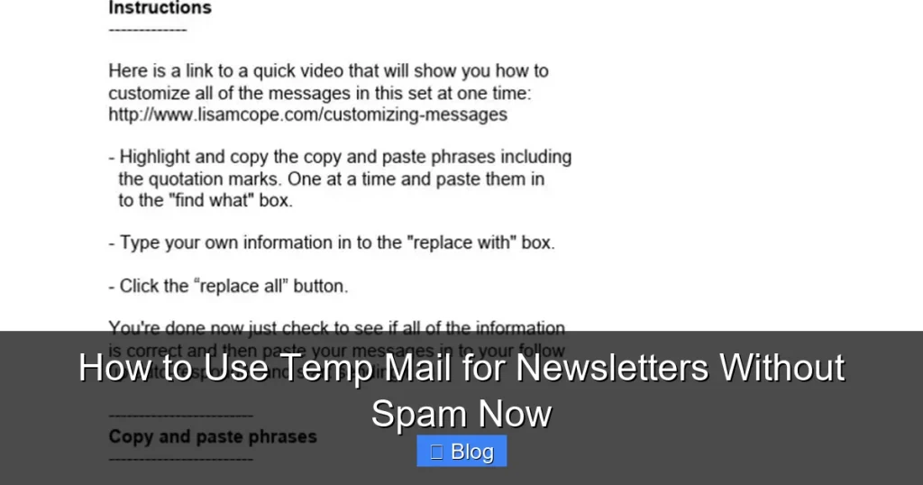 How to Use Temp Mail for Newsletters Without Spam Now