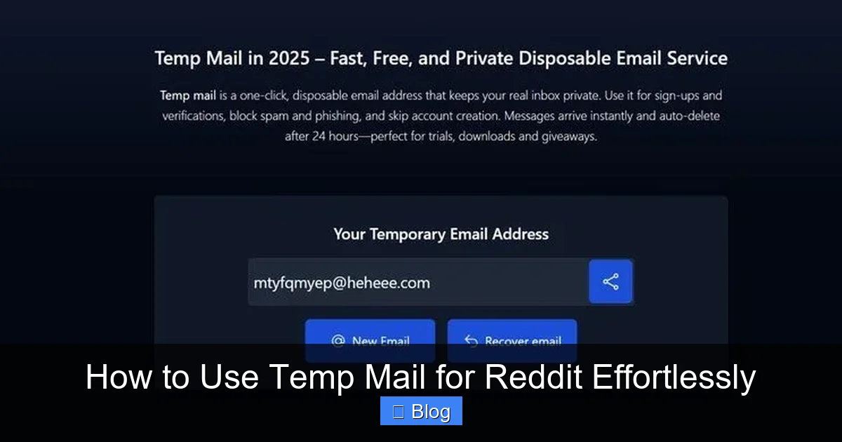 How to Use Temp Mail for Reddit Effortlessly