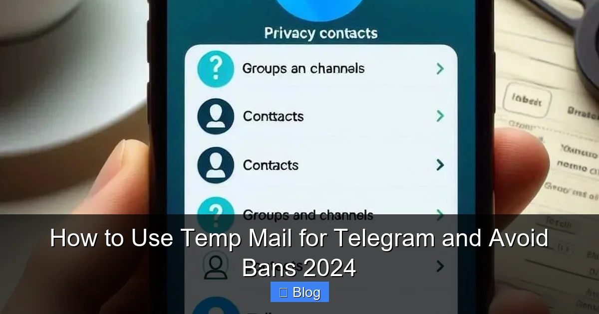 How to Use Temp Mail for Telegram and Avoid Bans 2024
