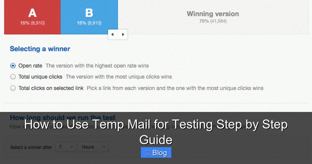 How to Use Temp Mail for Testing Step by Step Guide
