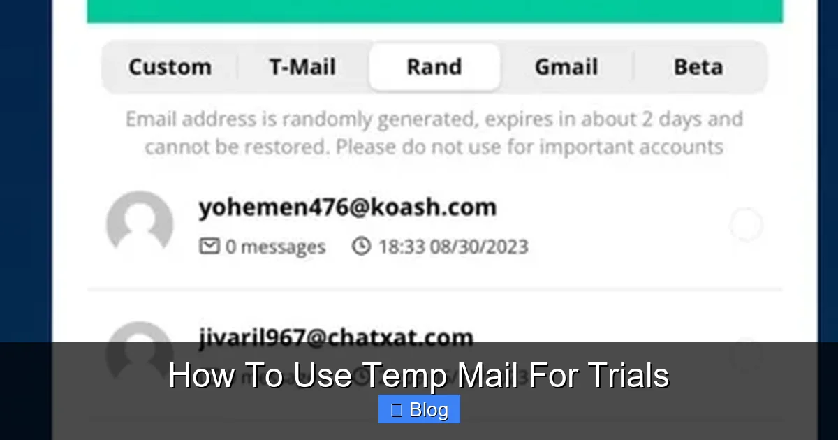 How To Use Temp Mail For Trials