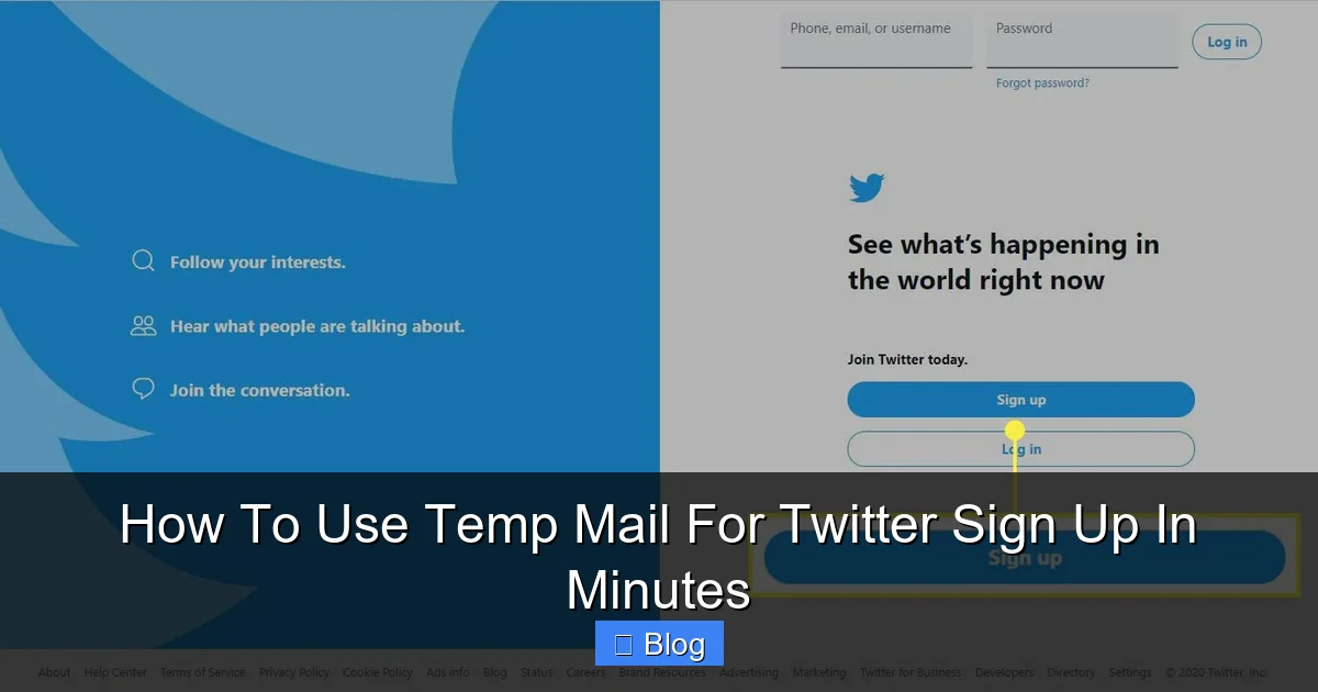 How To Use Temp Mail For Twitter Sign Up In Minutes