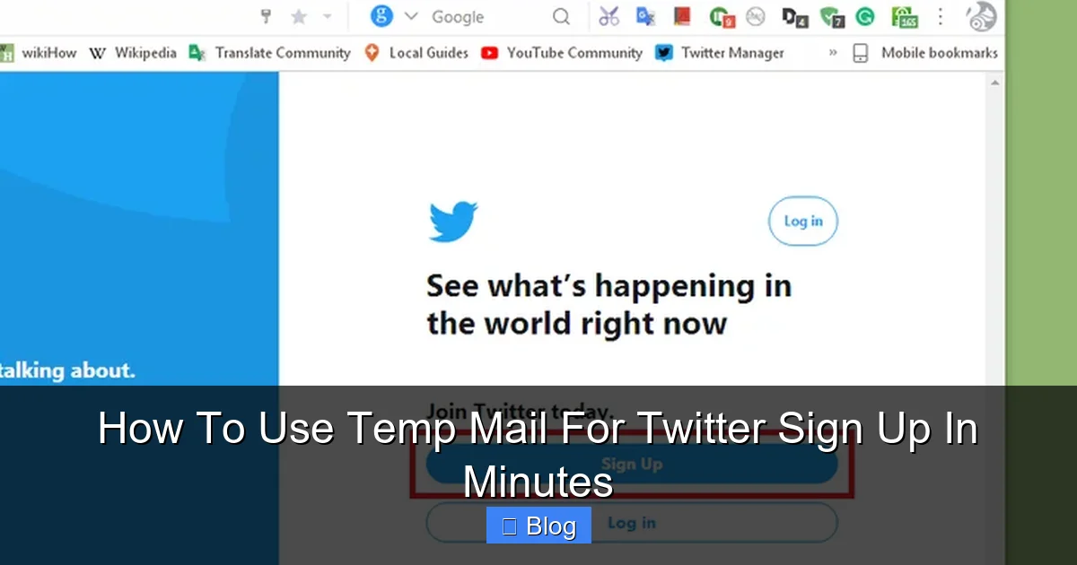 How To Use Temp Mail For Twitter Sign Up In Minutes