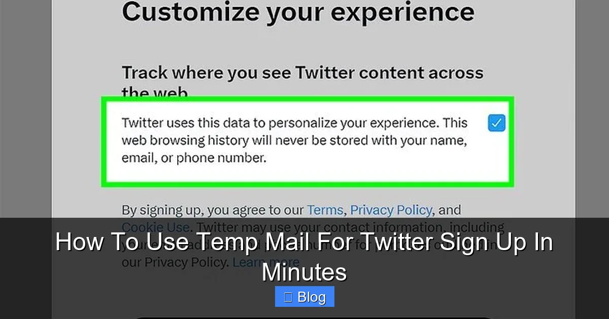 How To Use Temp Mail For Twitter Sign Up In Minutes