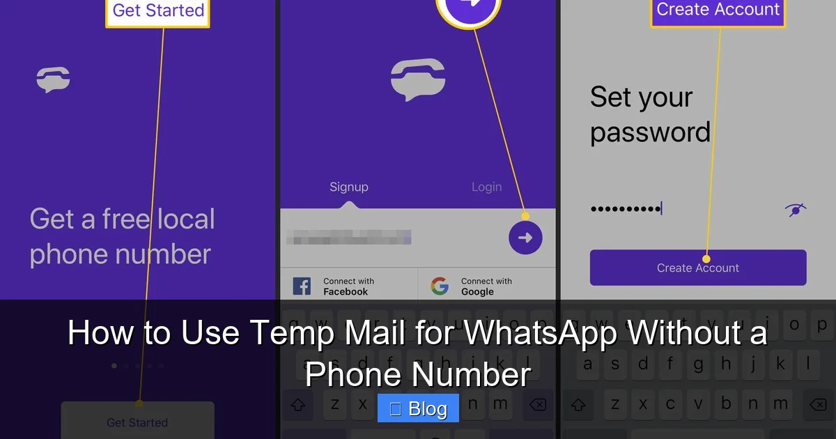 How to Use Temp Mail for WhatsApp Without a Phone Number