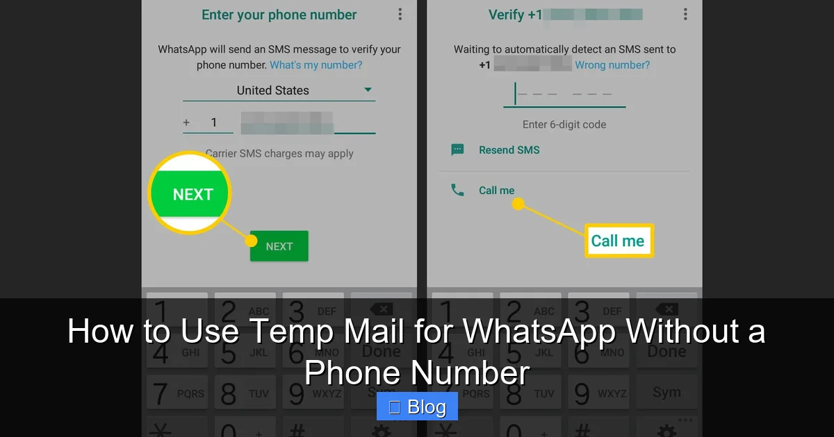 How to Use Temp Mail for WhatsApp Without a Phone Number