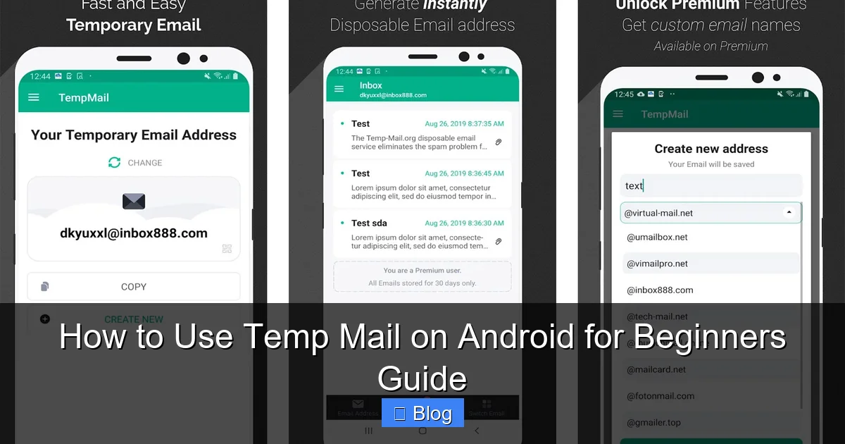 How to Use Temp Mail on Android for Beginners Guide