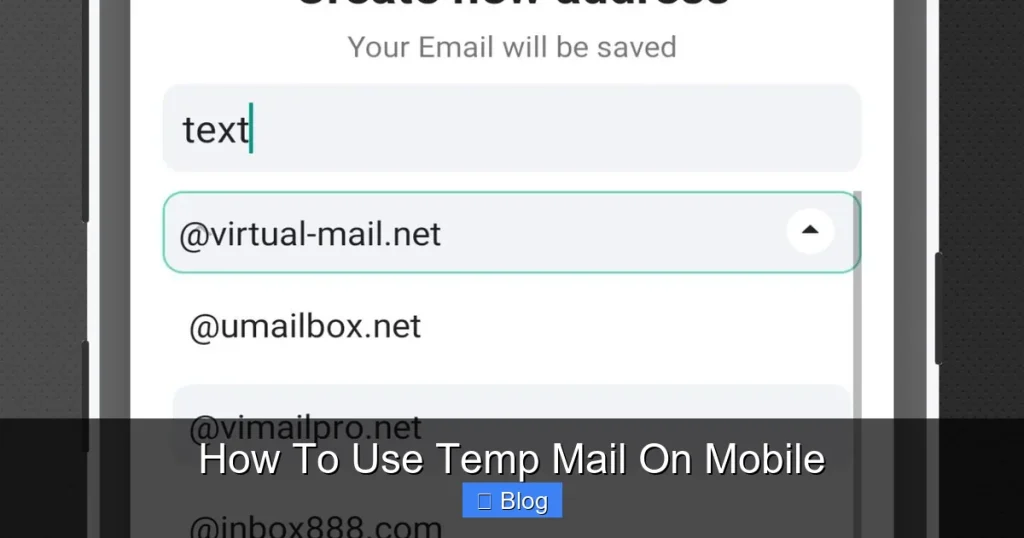 How To Use Temp Mail On Mobile