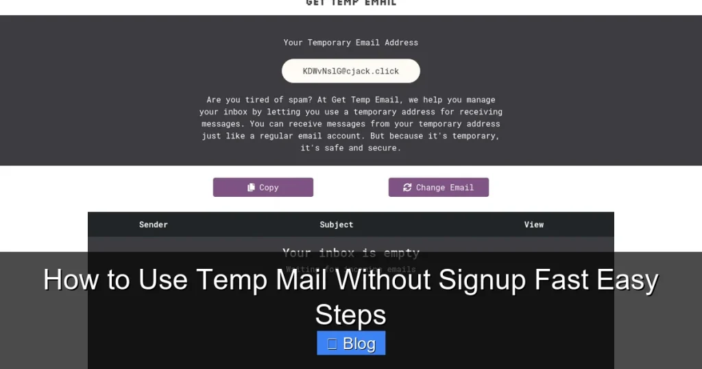 How to Use Temp Mail Without Signup Fast Easy Steps