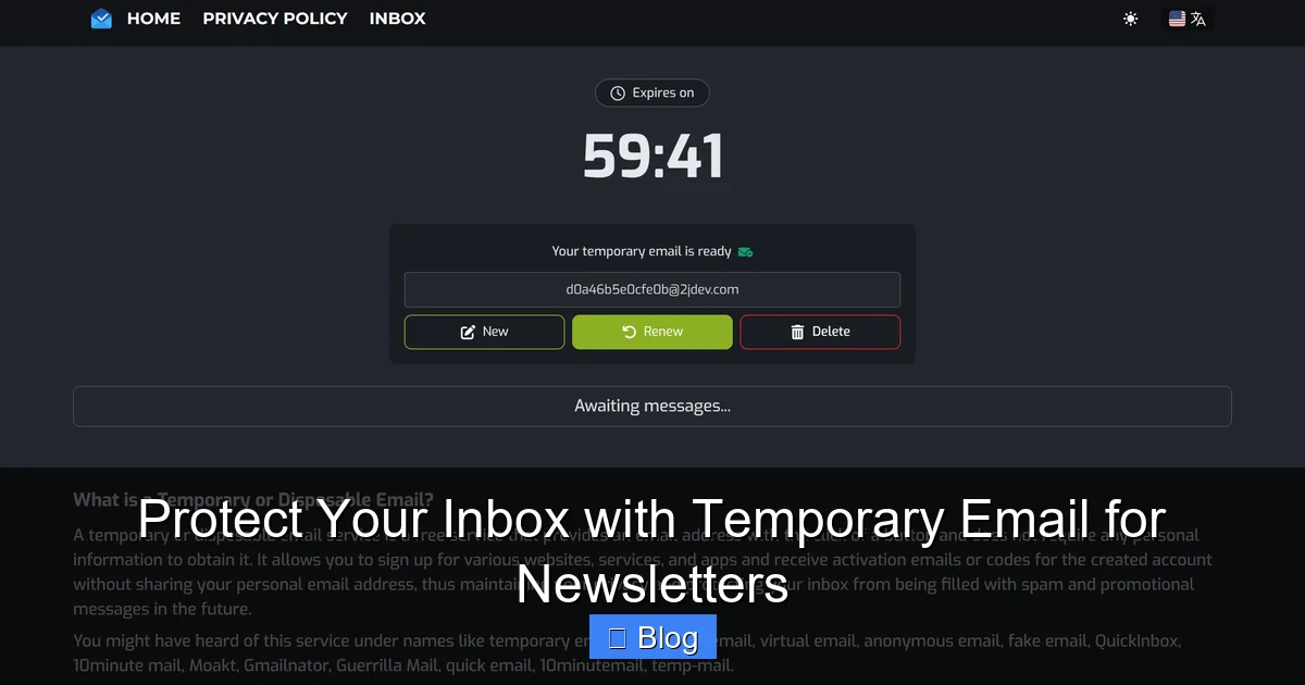 Protect Your Inbox with Temporary Email for Newsletters