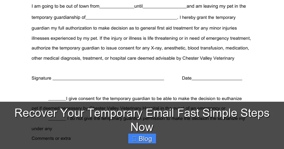 Recover Your Temporary Email Fast Simple Steps Now