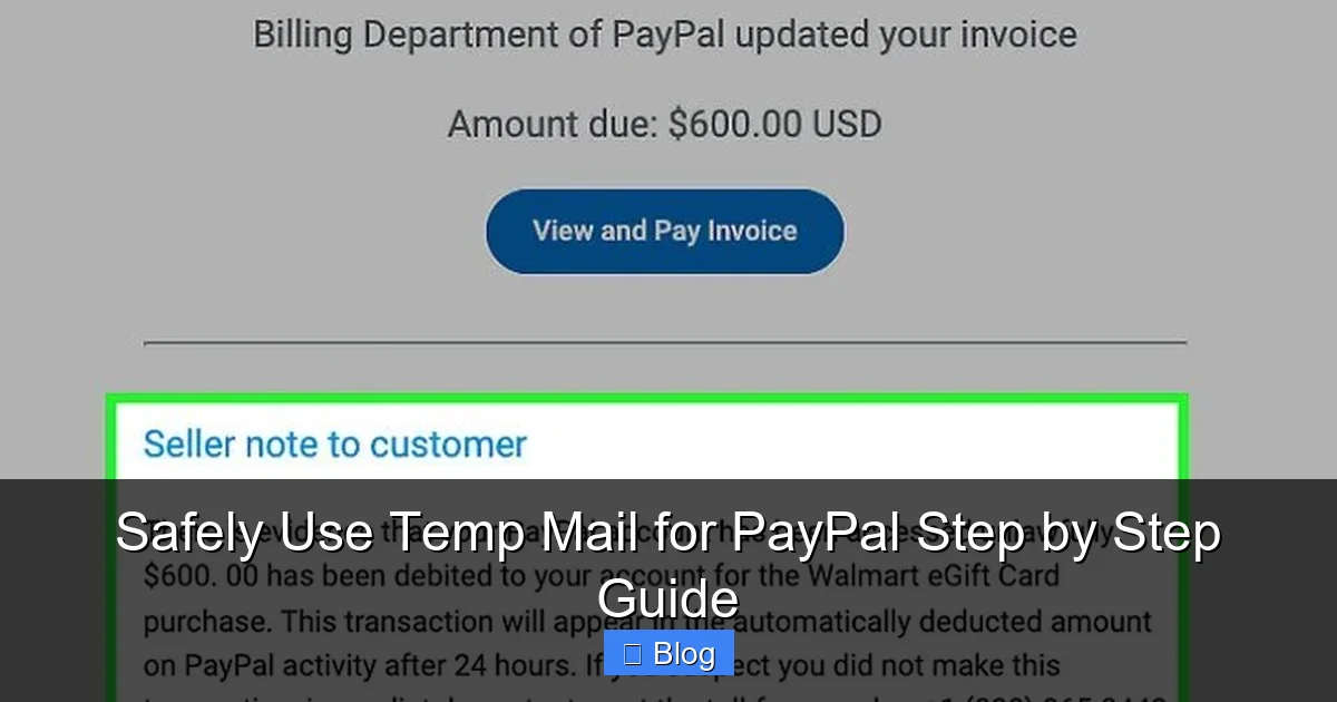 Safely Use Temp Mail for PayPal Step by Step Guide