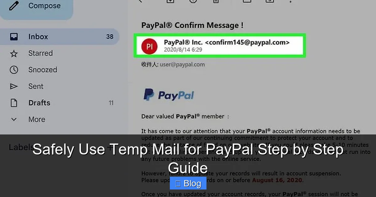 Safely Use Temp Mail for PayPal Step by Step Guide