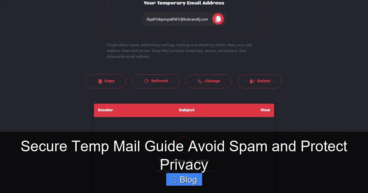 Secure Temp Mail Guide Avoid Spam and Protect Privacy