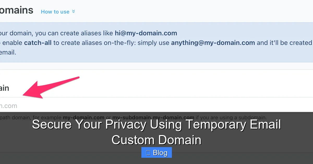 Secure Your Privacy Using Temporary Email Custom Domain