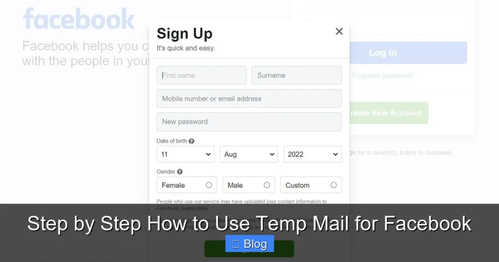 Step by Step How to Use Temp Mail for Facebook