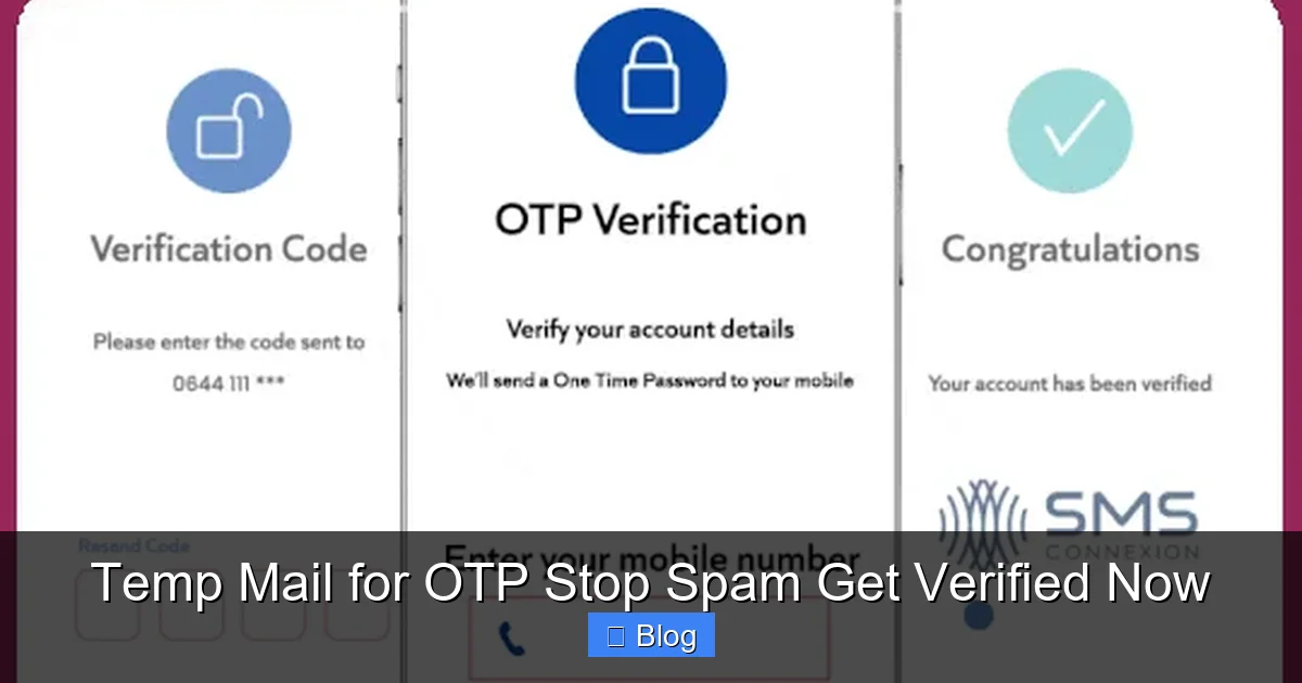 Temp Mail for OTP Stop Spam Get Verified Now